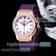 Copy Hublot Classic Fusion 33 Lady Watches Double-row Diamond Bezel Deep Pink Rubber Strap (5)_th.jpg